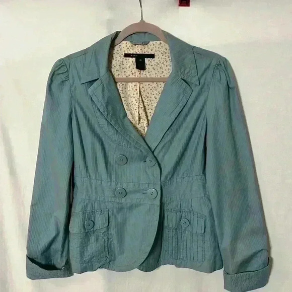 Vintage Marc Jacobs Turquoise Blazer Jacket Size 10 - Picture 3 of 6